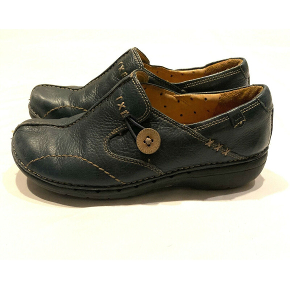 Un Structured Textured Flat Clarks Slip On Shoes 5 - Picture 6 of 8